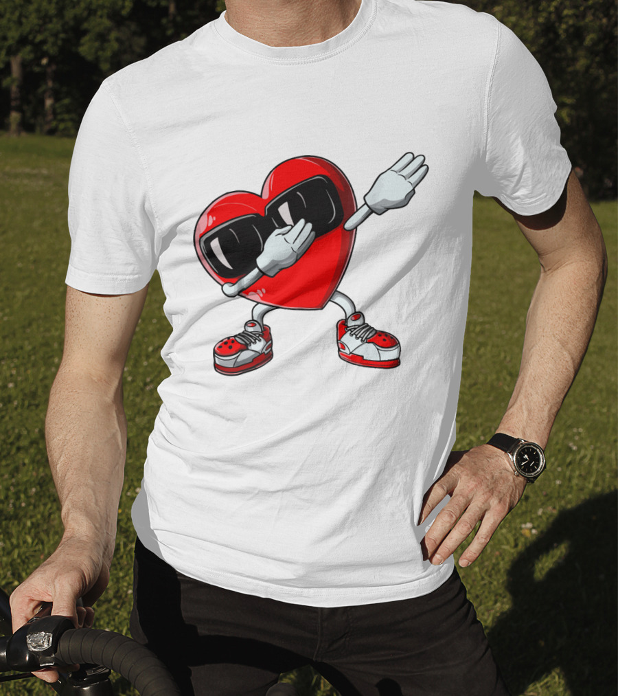 Heart Dabbing With Sunglasses And Sneakers T-Shirt