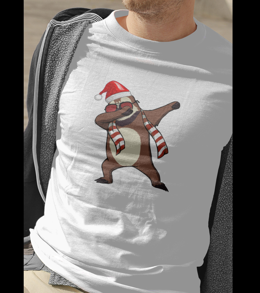 Dabbing Sloths Santa Claus Christmas Dance T-Shirt