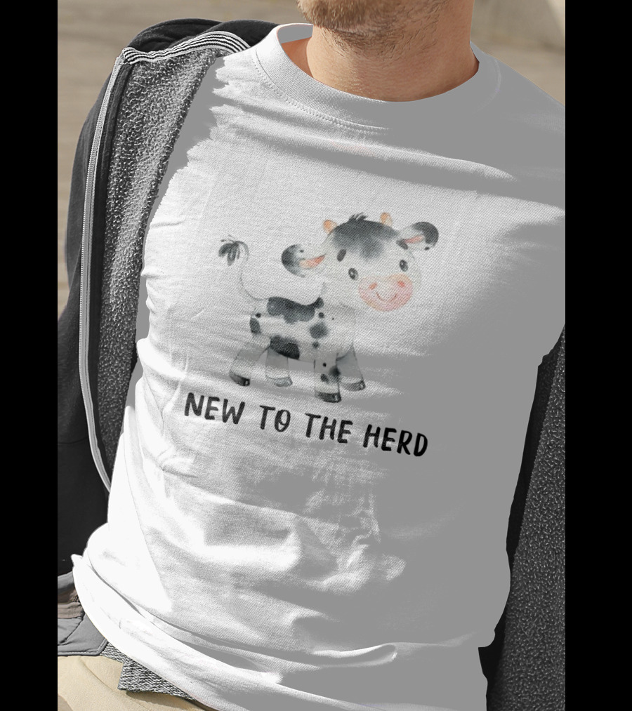 New To The Herd Funny Cow Playful T-Shirt