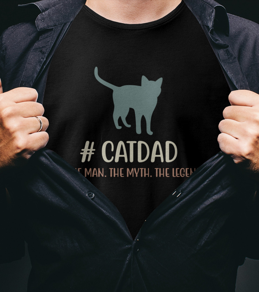 Cat Dad The Man The Myth The Legend T-Shirt