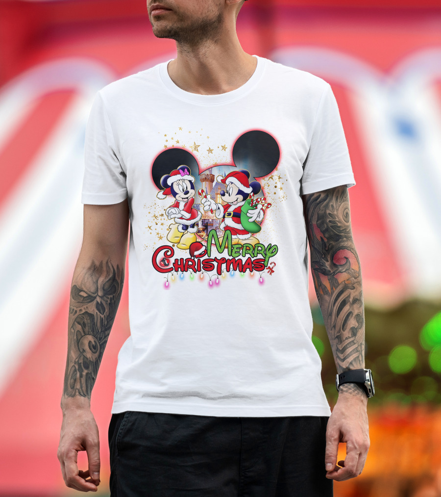 Mickey and Minnie Merry Christmas 50th Anniversary T-Shirt