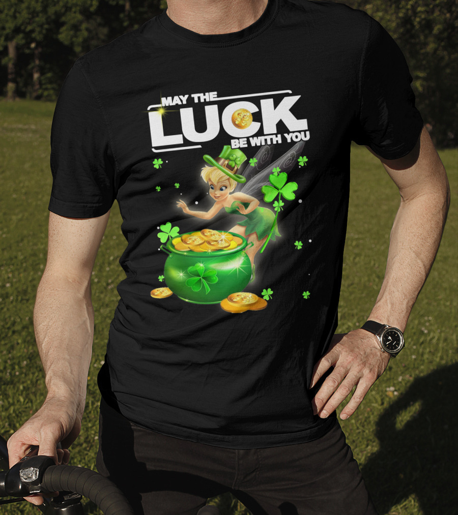 May The Luck Be With You Tinkerbell Coins Green T-Shirt