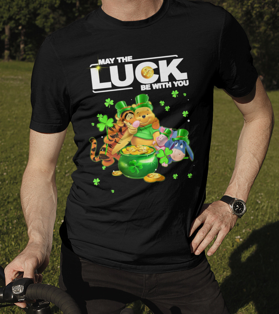 May The Luck Be With You Winnie The Pooh And Friends St. Patrick's Day T-Shirt