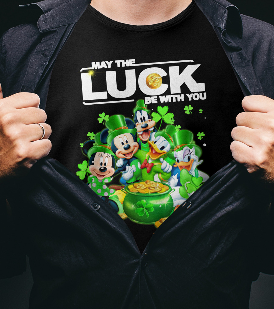 May The Luck Be With You Mickey N Friends T-Shirt