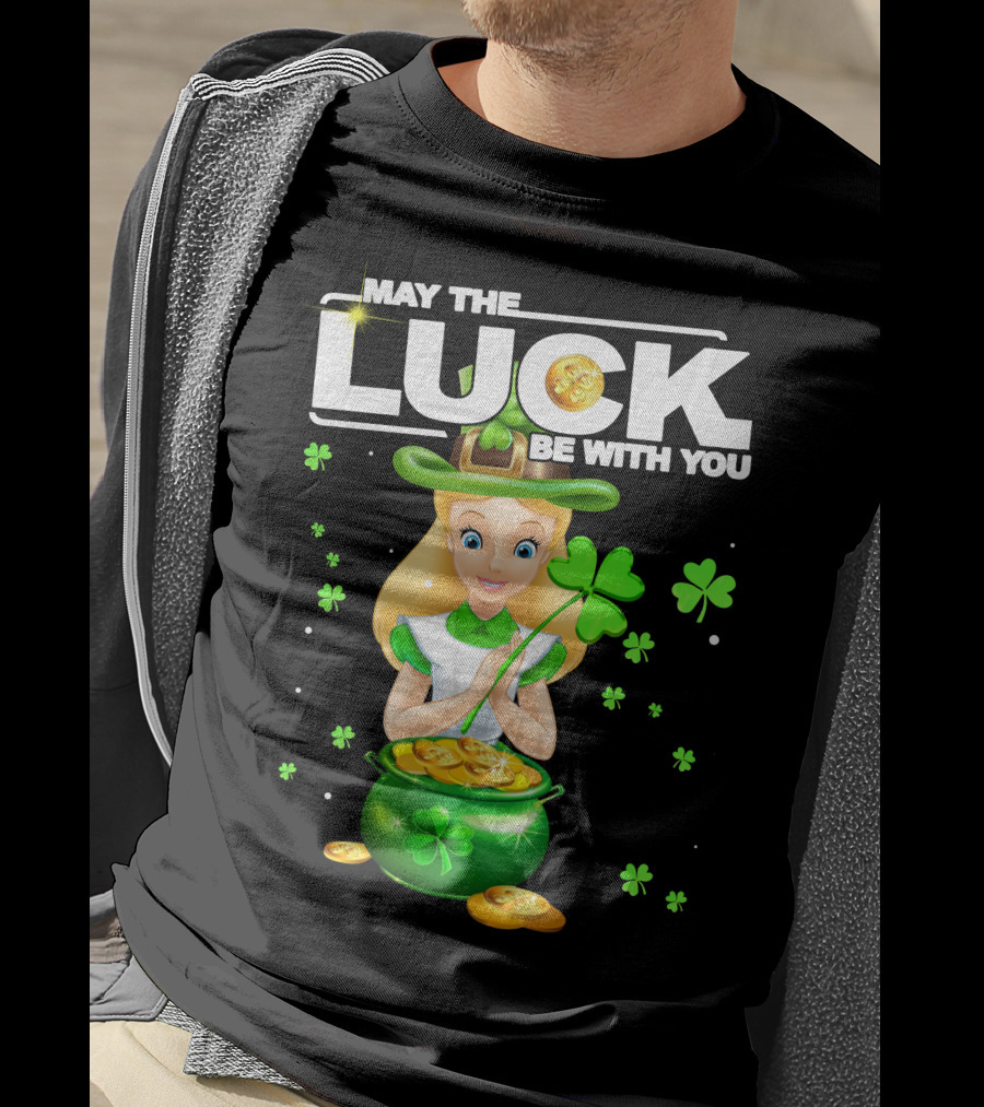 May The Luck Be With You Alice Shamrock Coins T-Shirt