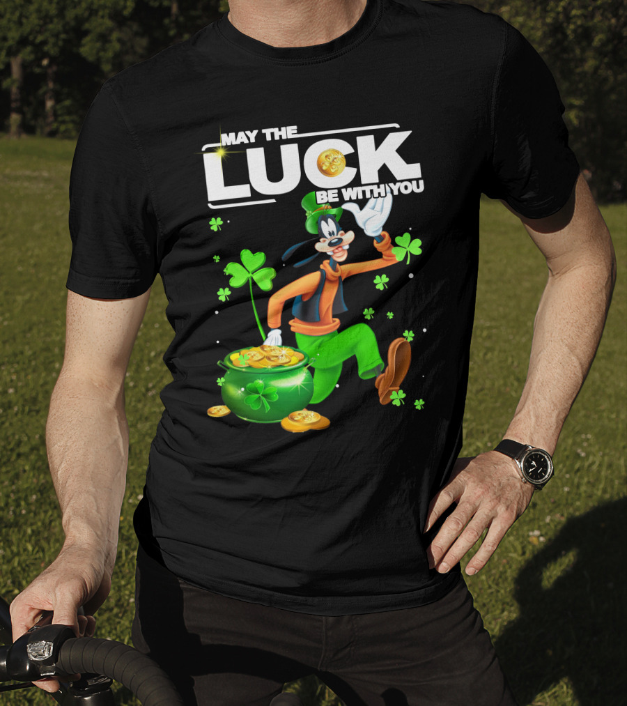 Goofy May The Luck Be With You Coins And Clovers T-Shirt