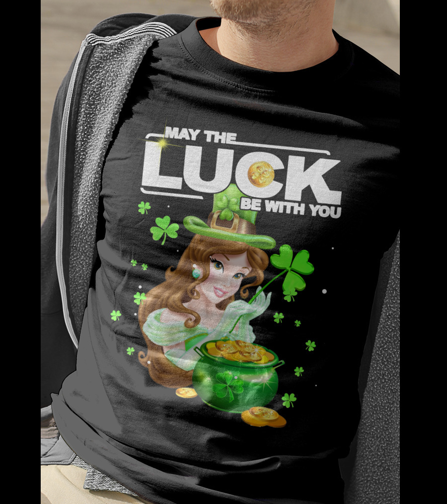 May The Luck Be With You St. Patrick's Day Princess With Pot Of Gold T-Shirt