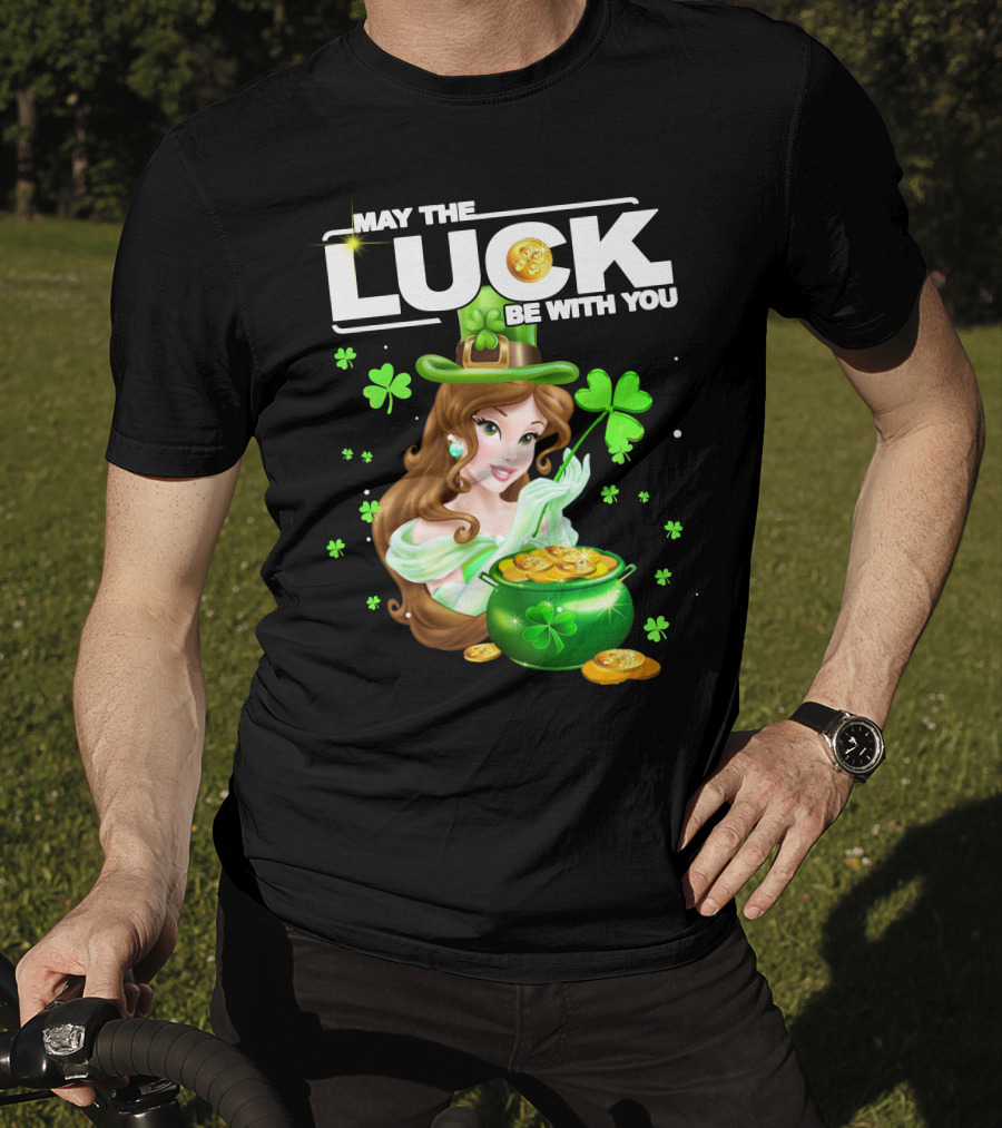 May The Luck Be With You St. Patrick's Day Princess With Pot Of Gold T-Shirt