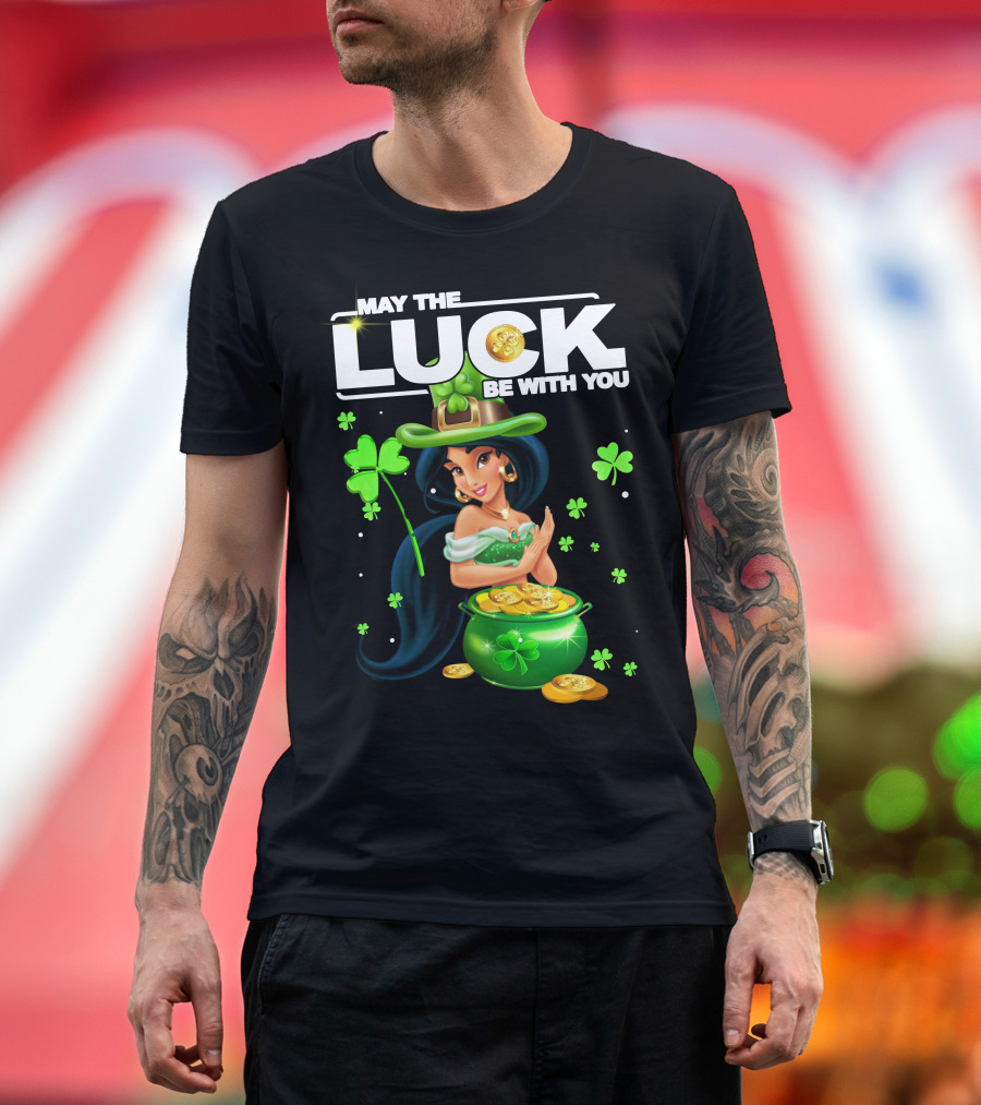 May the Luck Be with You Jasmine St. Patrick's Day Fortune T-Shirt