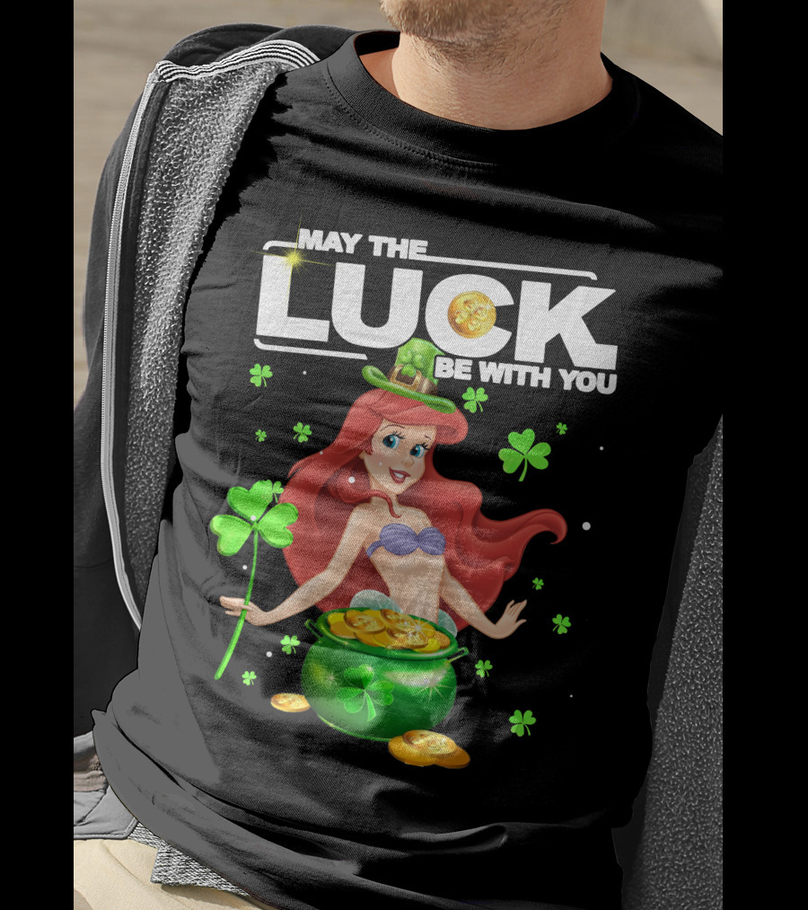 May The Luck Be With You Ariel Coins Clover T-Shirt