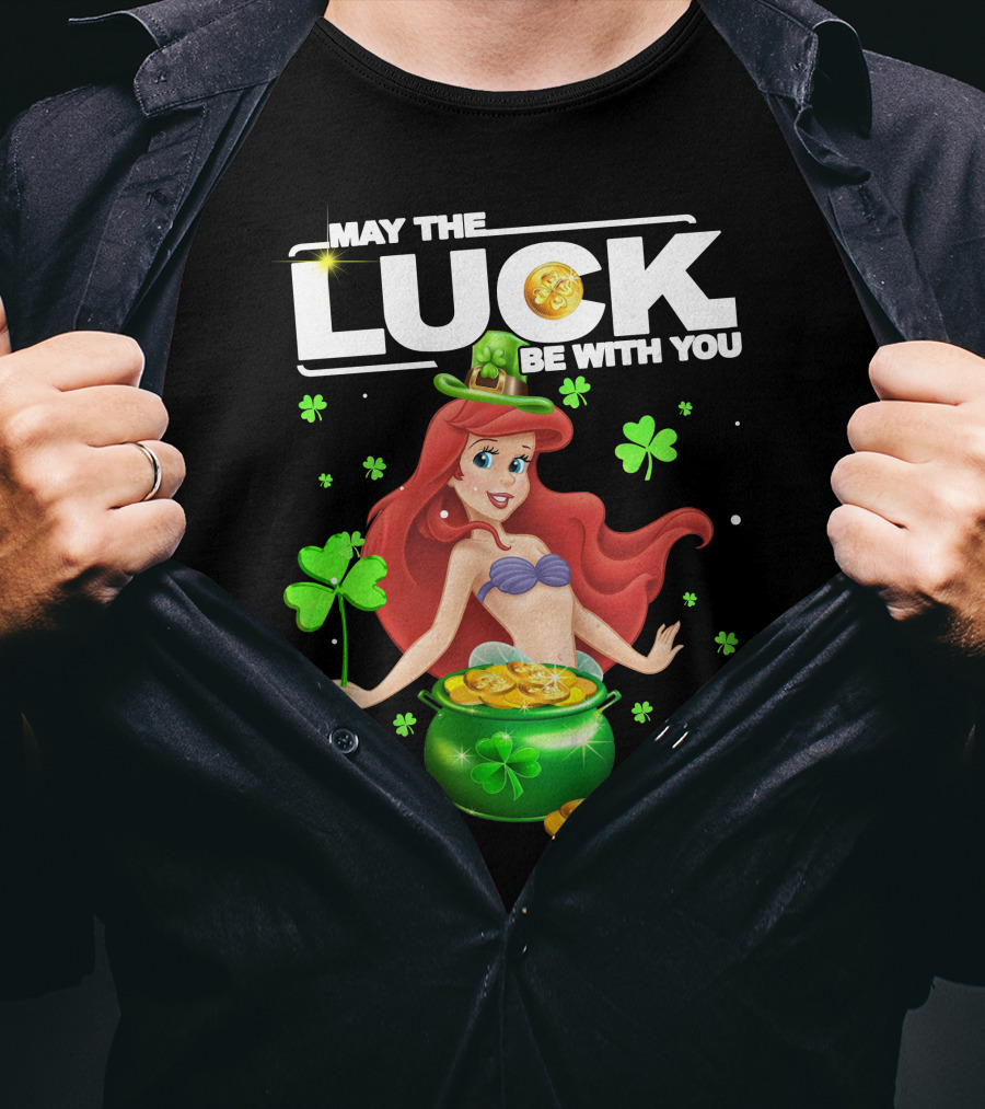 May The Luck Be With You Ariel Coins Clover T-Shirt