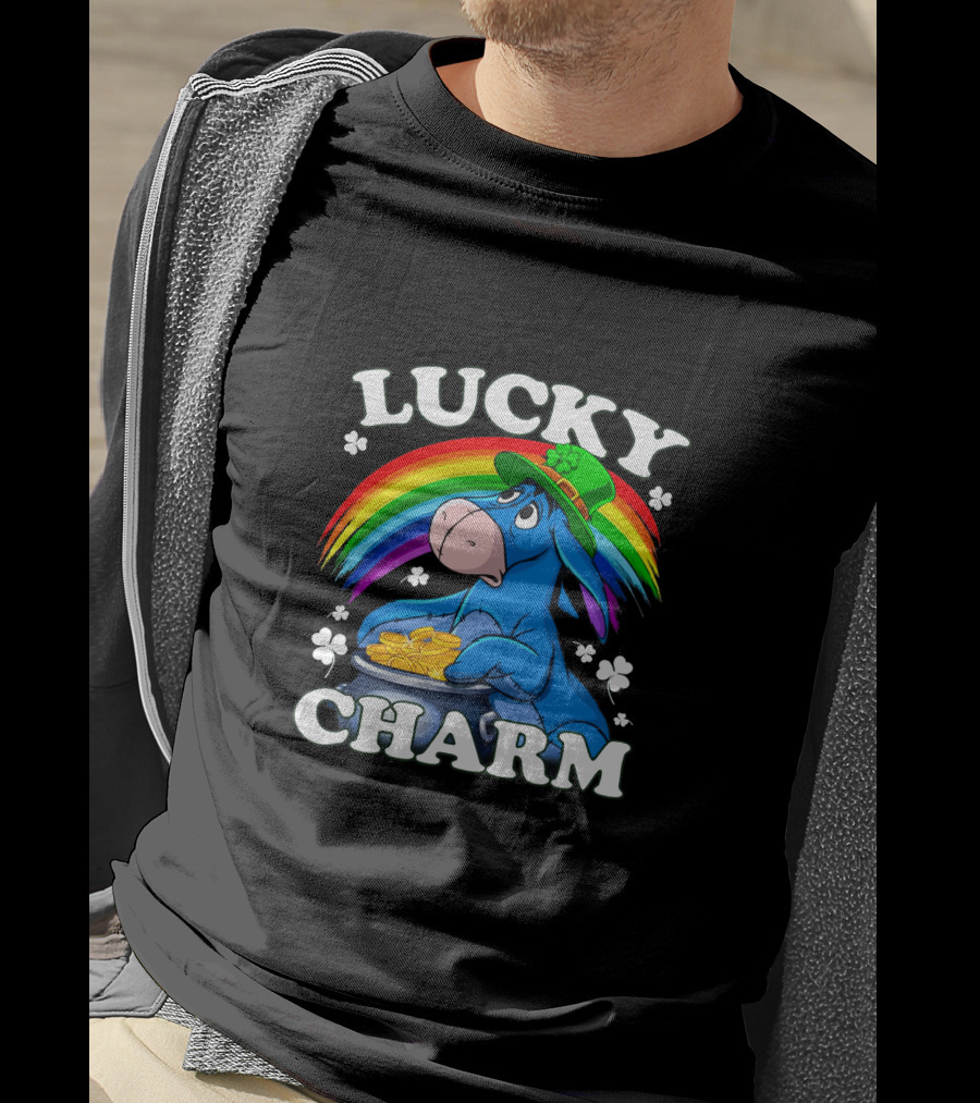 Lucky Charm Eeyore Rainbow Coins T-Shirt