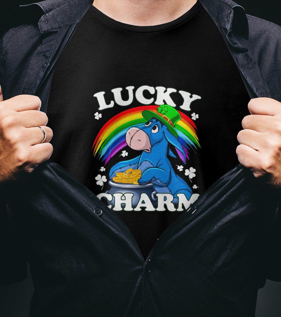 Lucky Charm Eeyore Rainbow Coins T-Shirt