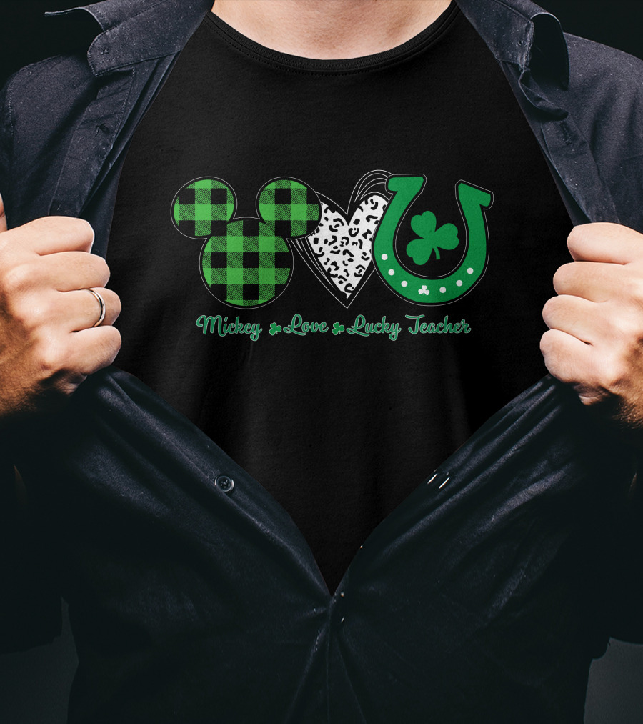 Mickey Love Lucky Teacher T-Shirt