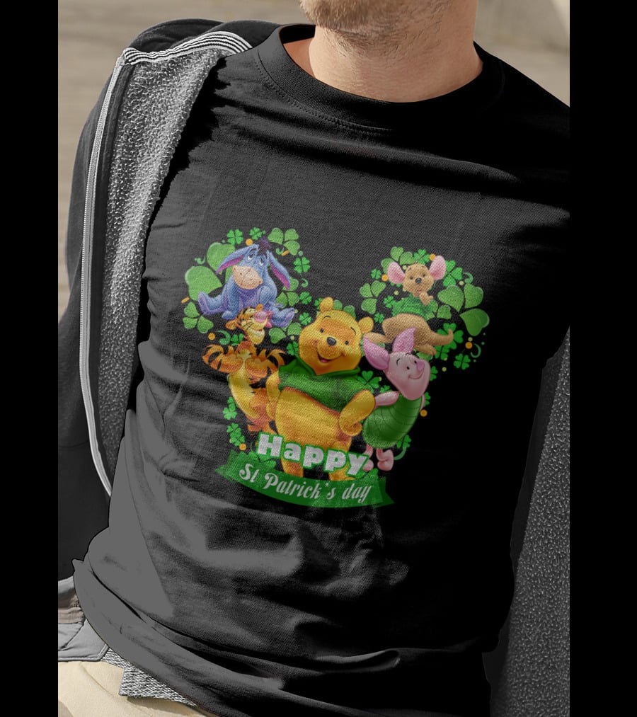 Happy St Patrick's Day Winnie The Pooh And Friends T-Shirt