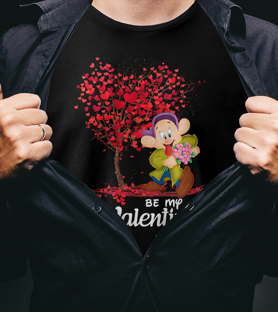 Be My Valentine Dopey Hearts Tree Bouquet T-Shirt
