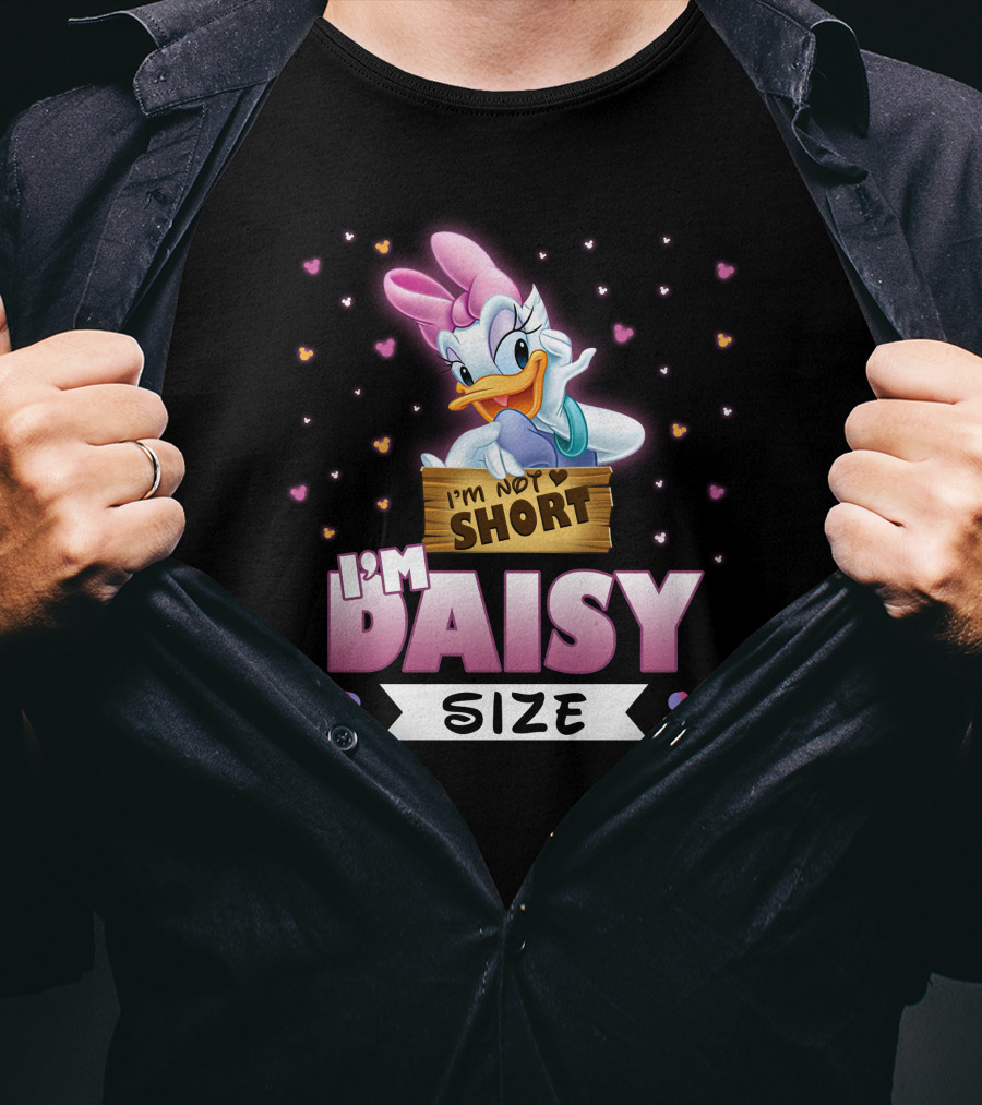 I'M NOT SHORT I'M DAISY SIZE Disney Hearts Bows T-Shirt
