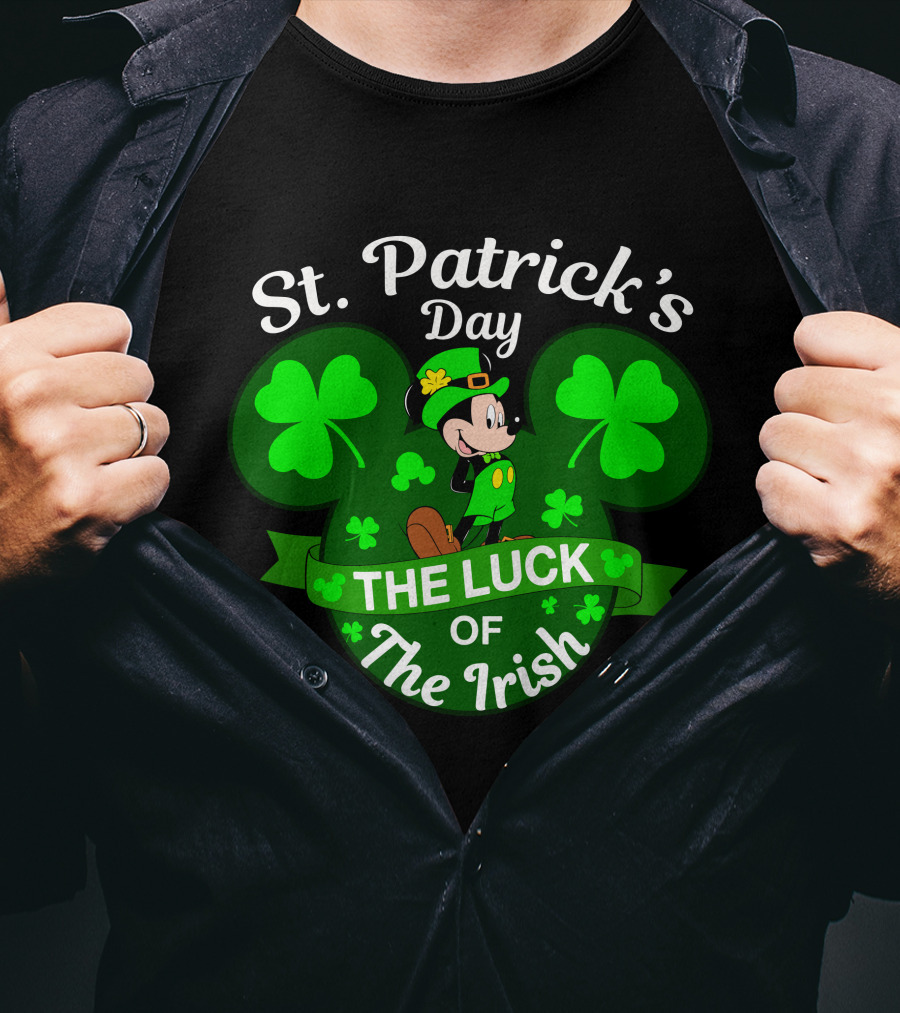 St. Patrick's Day Mickey The Luck Of The Irish T-Shirt