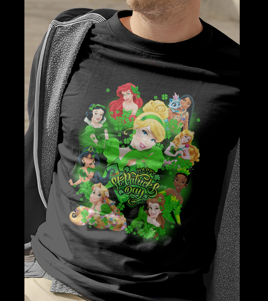 Happy St. Patrick's Day Disney Princesses T-Shirt