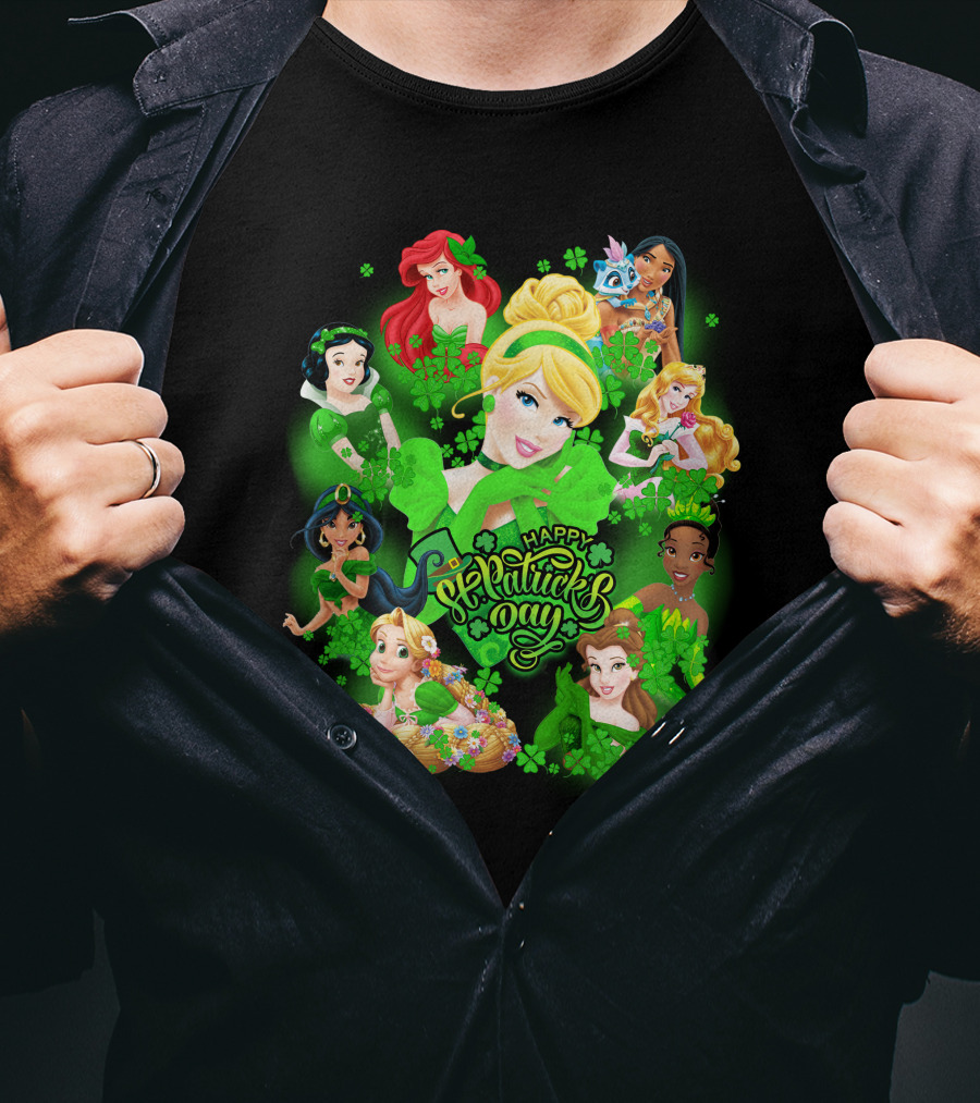 Happy St. Patrick's Day Disney Princesses T-Shirt
