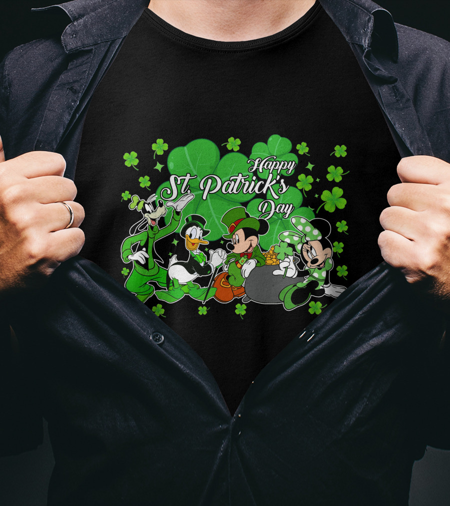 Happy St. Patrick's Day Mickey And Friends T-Shirt
