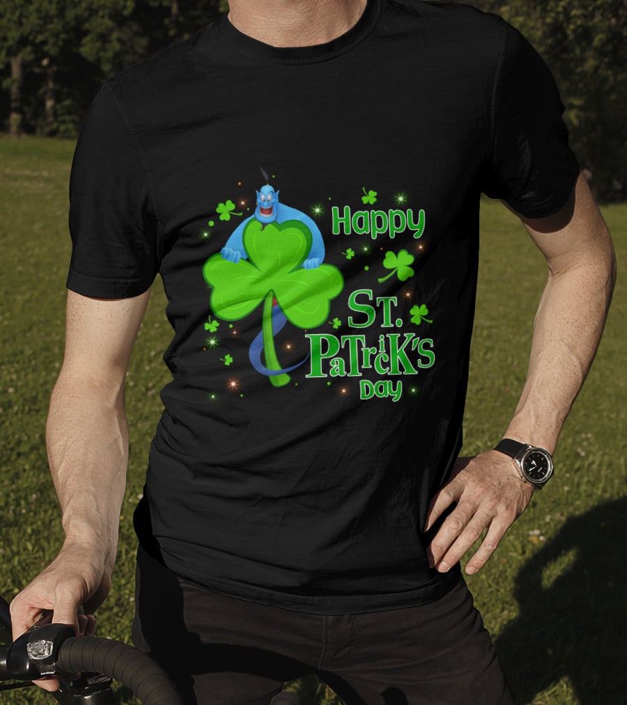 Happy St. Patrick's Day Genie Shamrock T-Shirt