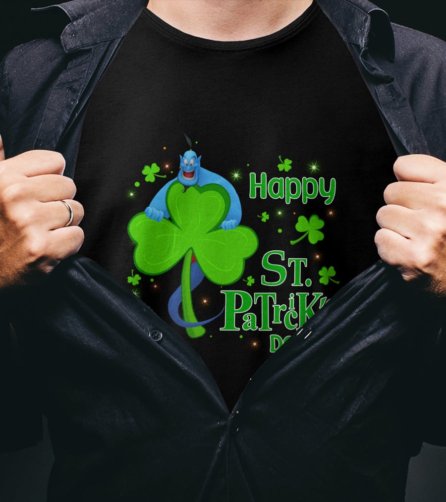 Happy St. Patrick's Day Genie Shamrock T-Shirt
