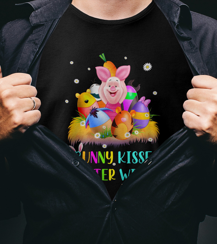 Bunny Kisses And Easter Wishes Piglet Eggs T-Shirt