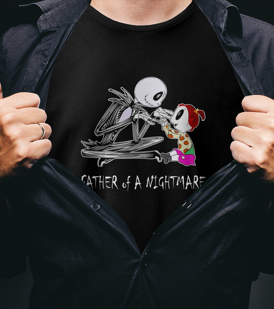 Father Of A Nightmare Skeleton And Child Interaction T-Shirt