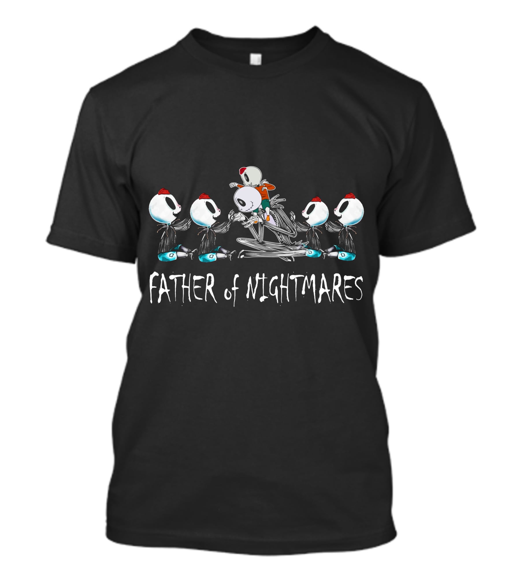 Father Of Nightmares Animated Character Skeleton Family Gathering T-Shirt