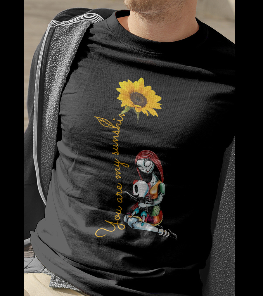 You Are My Sunshine Sunflower With Embracing Couple T-Shirt