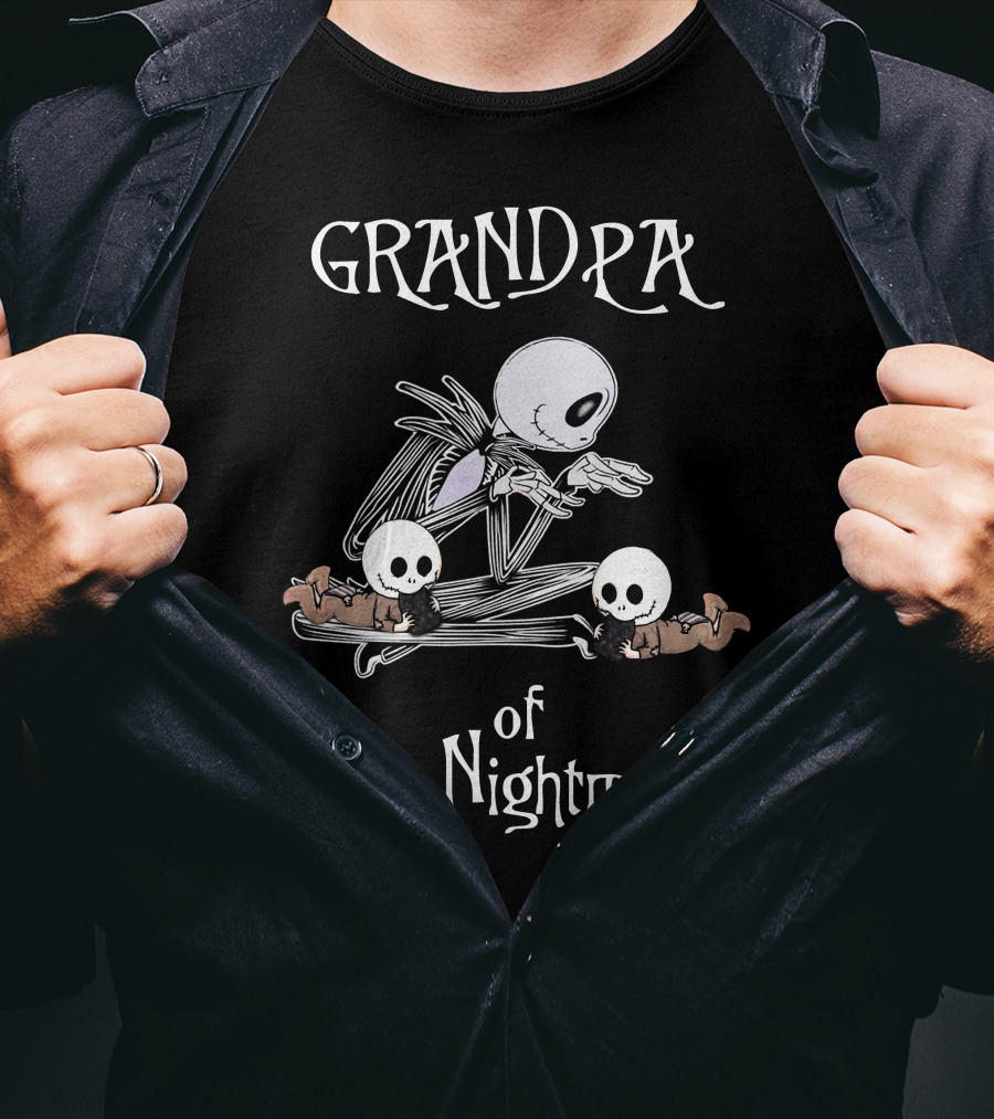 GRANDPA Of Little Nightmares Vintage Skeleton And Skulls T-Shirt