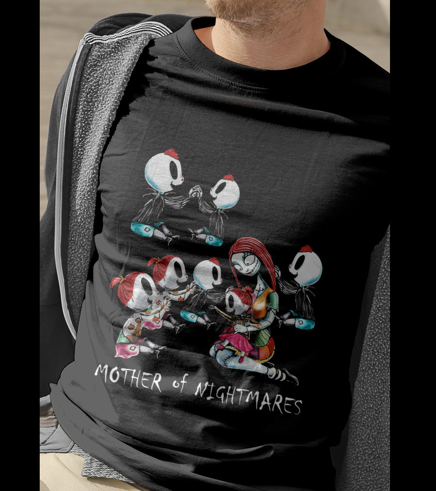 Mother Of Nightmares 4 Boys 3 Girls Halloween Themed Family Scene T-Shirt