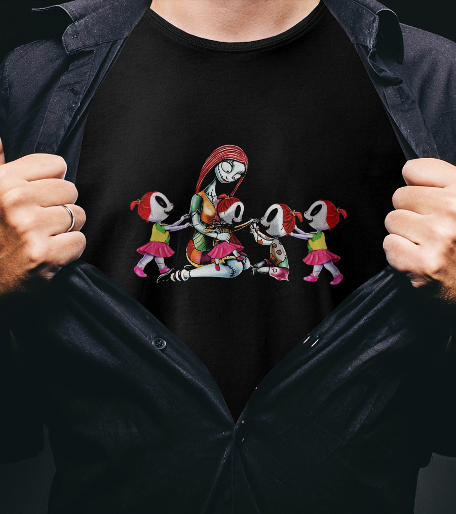 4 Girls Mother Of Nightmares Sally Inspired Motherhood Nightmare передай мне детишек T-Shirt