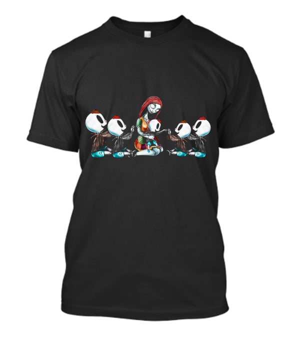 5 Boys Mother Of Nightmares With Skeleton Characters T-Shirt