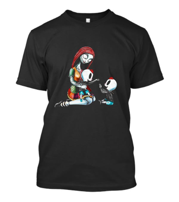 Twin Boys Mother Of Nightmares Sally And Skeleton Kids T-Shirt