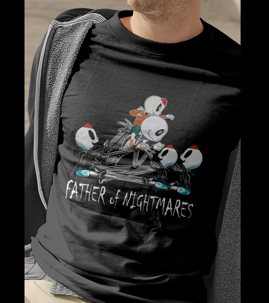 Father Of Nightmares Four Boys Skeleton Characters T-Shirt