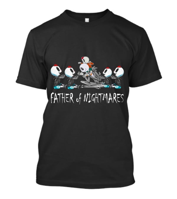 Father Of Nightmares Skeleton Boys Halloween Scene T-Shirt