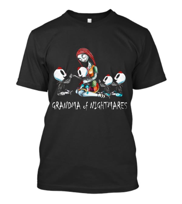 Grandma Of Nightmares With Four Skeleton Boys T-Shirt