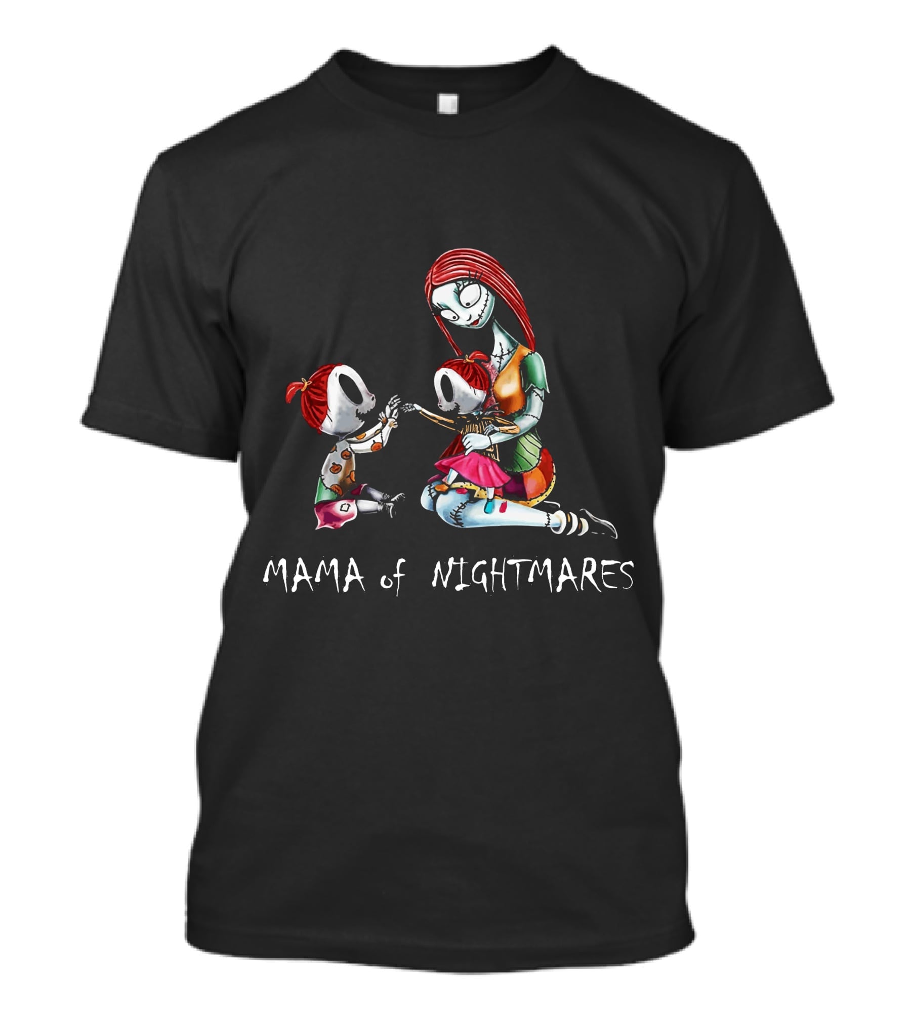 Mama Of Nightmares With Two Girls T-Shirt