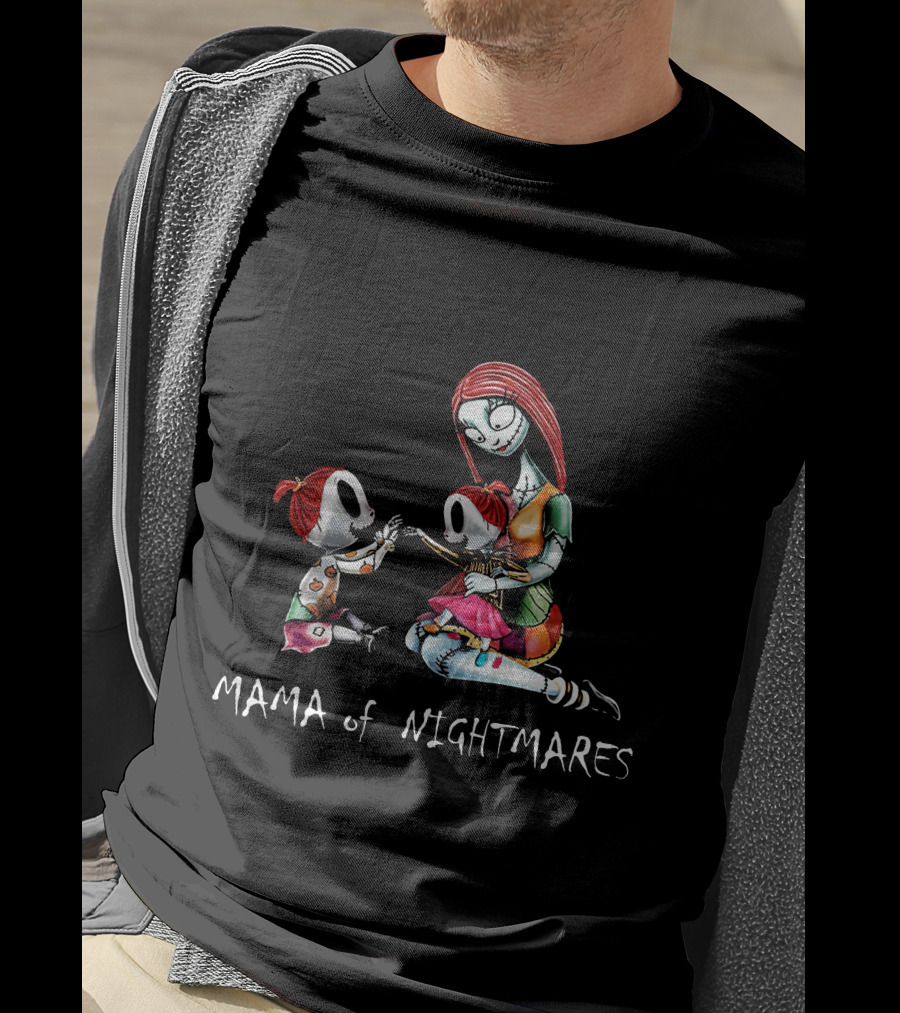 Mama Of Nightmares With Two Girls T-Shirt