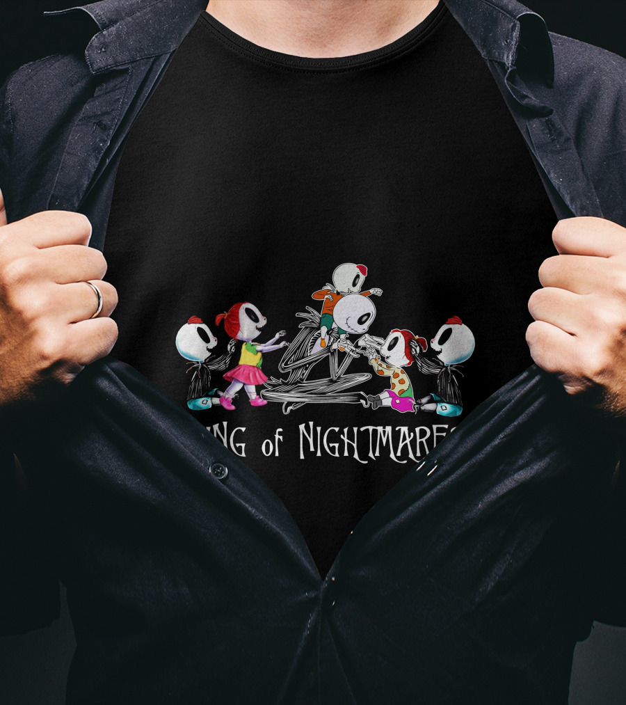 3 Boys 2 Girls King Of Nightmares Skeleton Characters T-Shirt