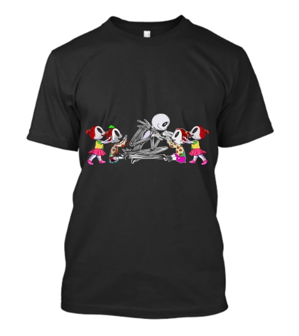 Jack And 4 Girls Skeleton Dance Party T-Shirt