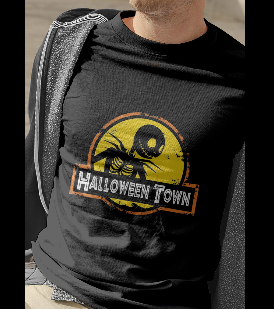 Halloween Town Skeleton Jack O'Lantern Moon T-Shirt