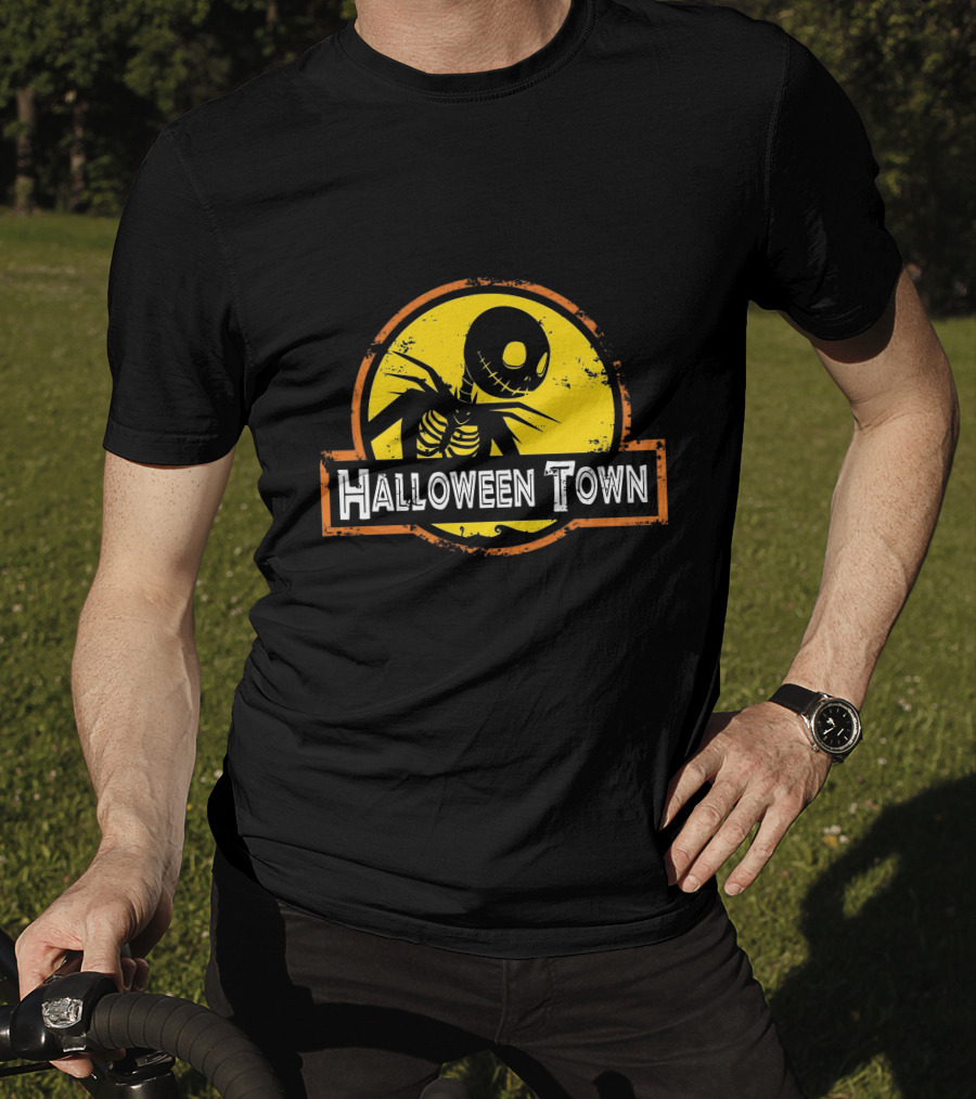 Halloween Town Skeleton Jack O'Lantern Moon T-Shirt
