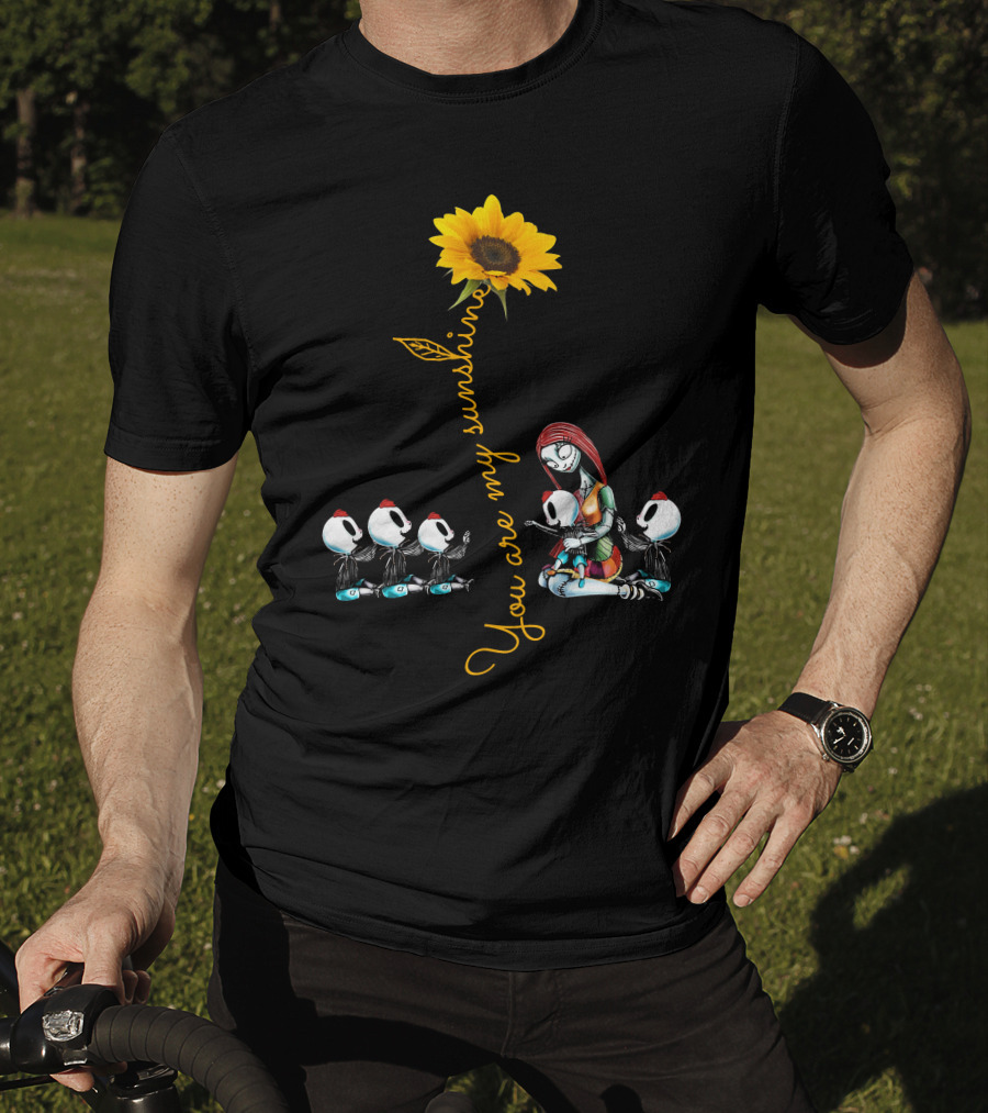5 Boys You Are My Sunshine Skeleton Family Sunflower T-Shirt
