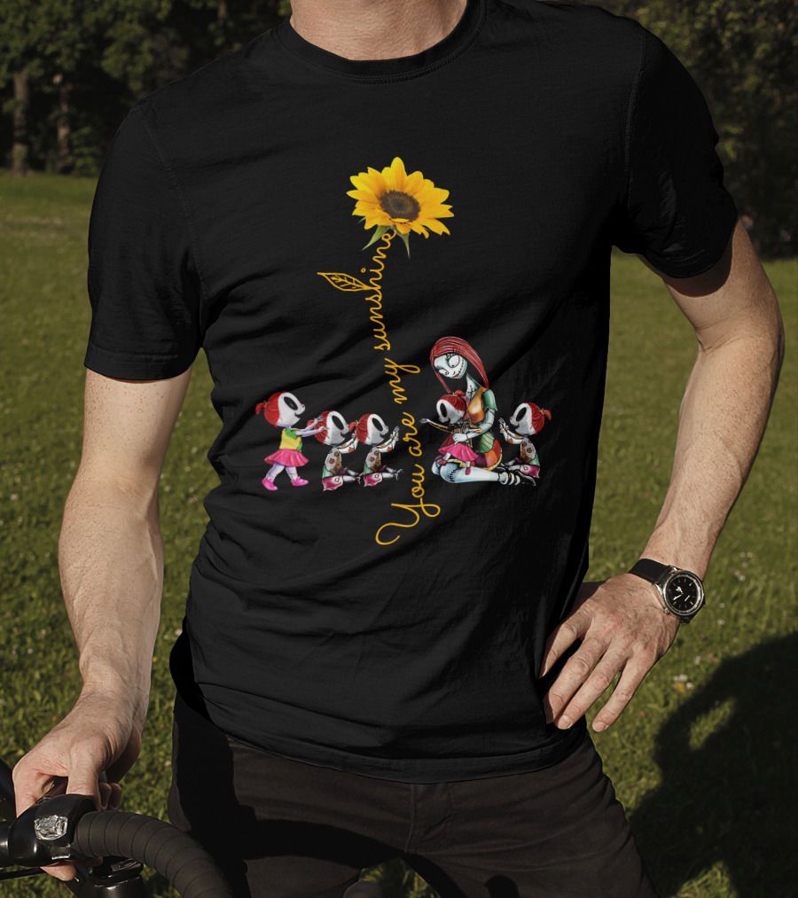 5 Girls You Are My Sunshine Sunflower Skeletons T-Shirt