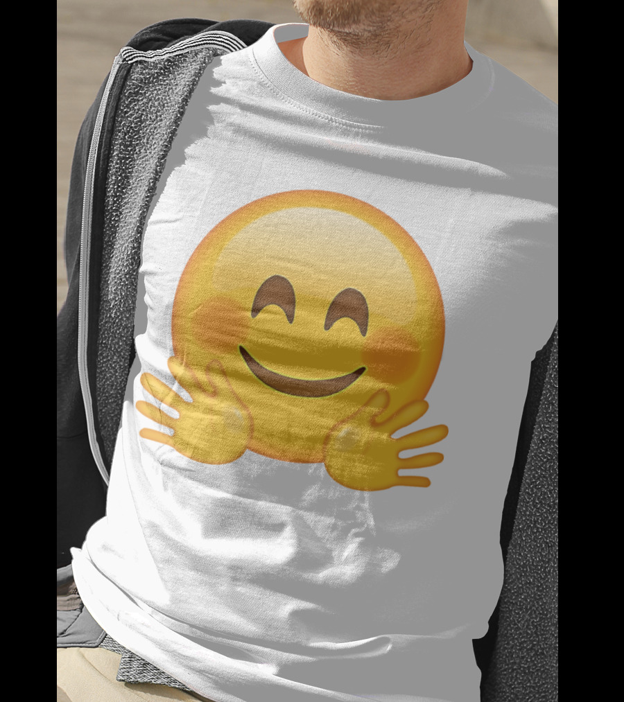 Hugging Face Smiley Emoji With Hands T-Shirt