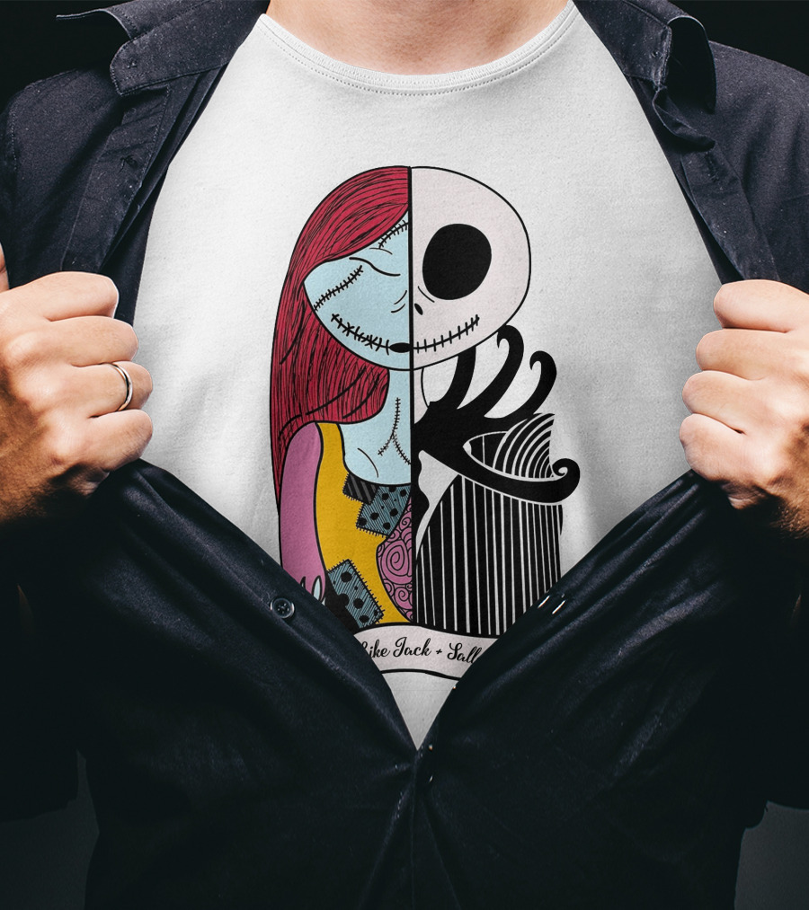 Jack Skellington And Sally Blink 182 We Can Live Like Jack Sally If We Want T-Shirt