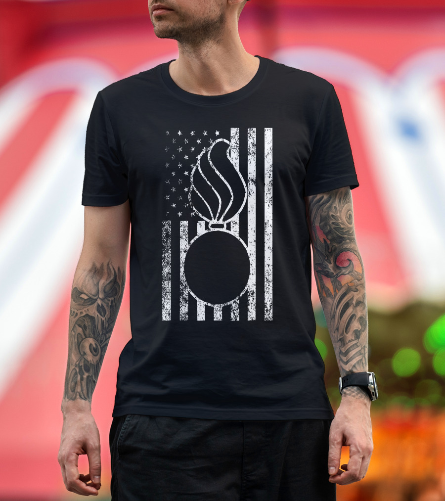 Air Force Ammo Pisspot Distressed American Flag Merica T-Shirt